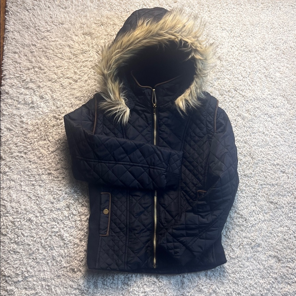 GIRLS COAT BY CUTIES FASHION BLACK NWT SIZED AS 10 **SEE DESCRIPTION**